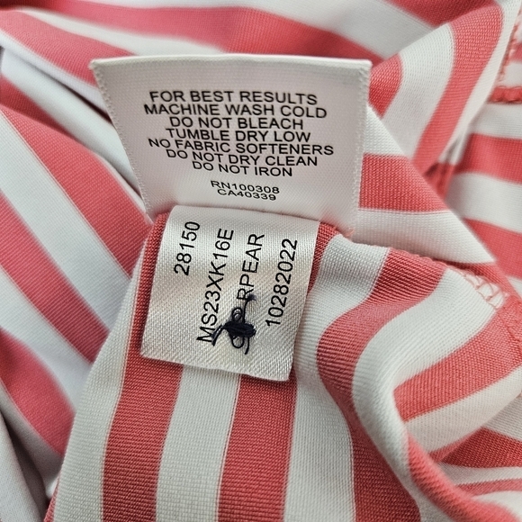 Peter Millar Crown Crafted USGA Short Sleeve Polo Knit Shirt XL Striped - Picture 9 of 9